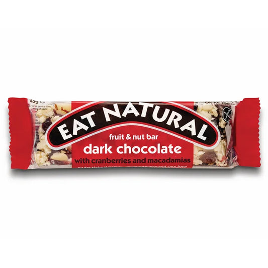 Eat Natural Dark Chocolate with Cranberries & Macadamias Bar 45g Box of 12