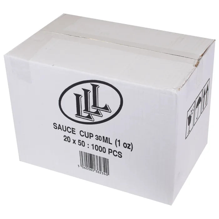 1oz Hinged Sauce Cups-Box of 1000