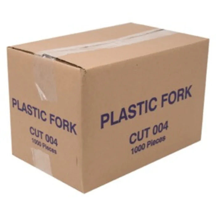 4Flame Standard-Weight Plastic Forks Box of 1000