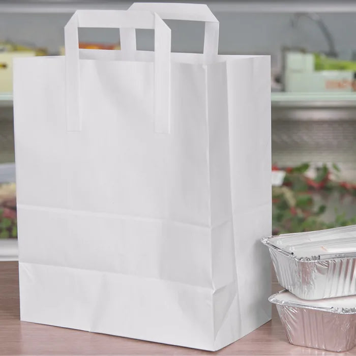 Large White Paper Carrier Bags (250x140x315mm) Case of 250