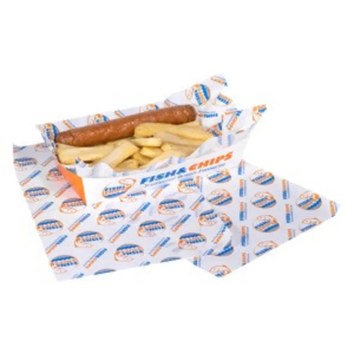 Fish & Chips Medium Card Trays (9"x4.5"x2")-Case of 250