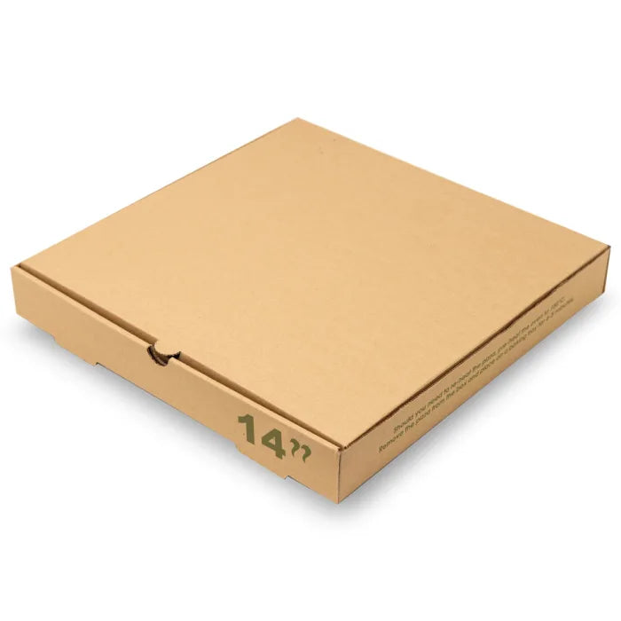 14" Plain Brown Pizza Boxes Case of 50