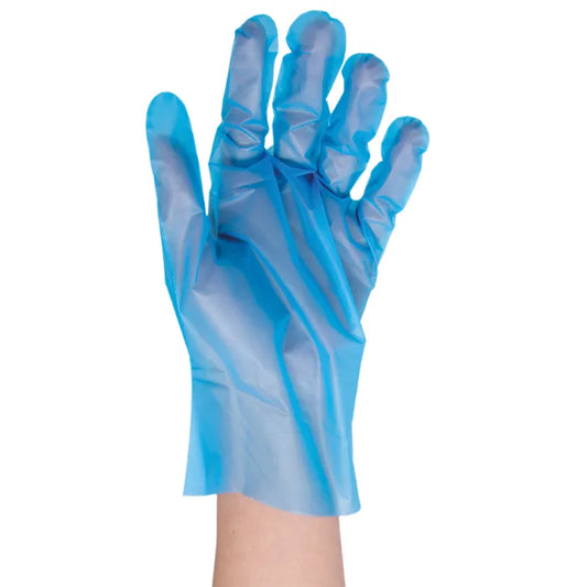 Disposable Blue TPE Gloves Medium Box of 100