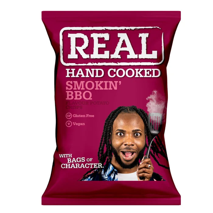 Real Hand cooked Crisps Smokin BBQ 35g