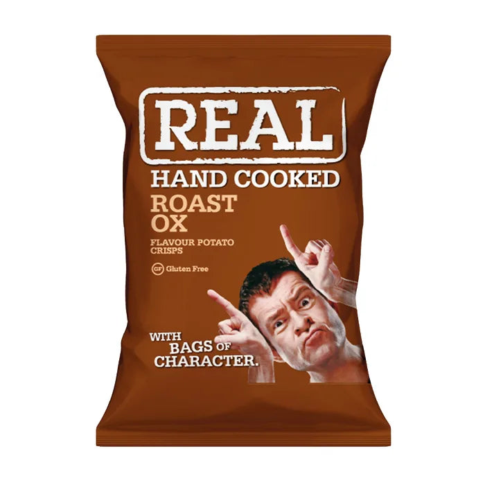 Real Hand cooked Crisps Roast Ox 35g