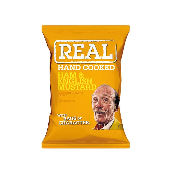 Real Handcooked Crisps Ham & English Mustard 35g