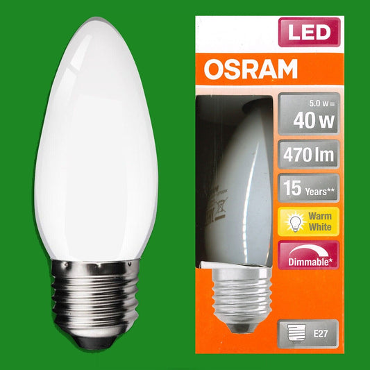 w Candle Led Es Warm White Bulb  8x40W