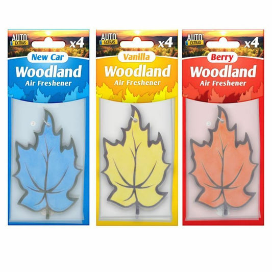 Woodland Leaf Car Air Freshner pk  1x3PACK