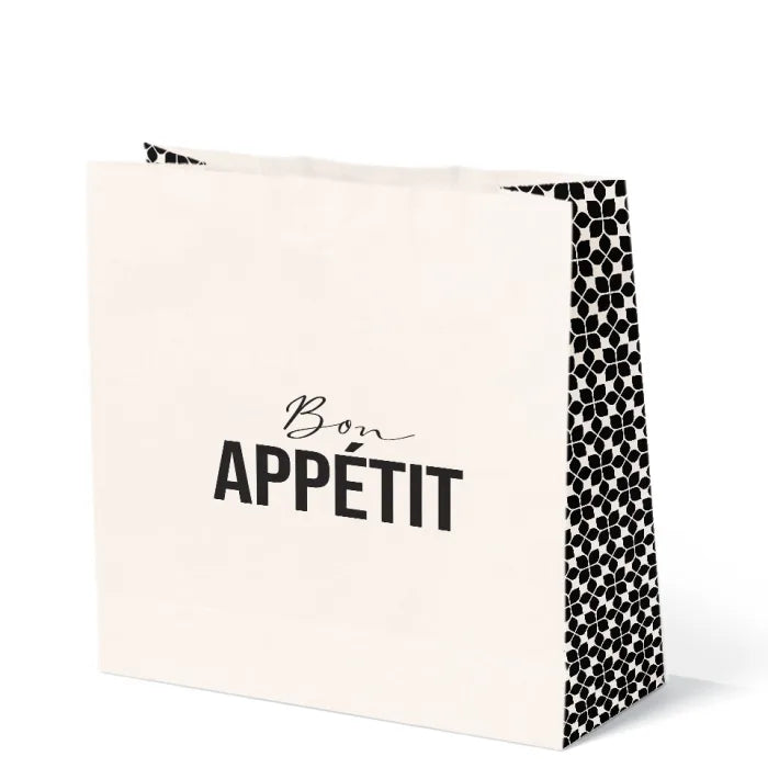 "Bon Appetit" Jumbo White Paper SOS Bags Case of 80