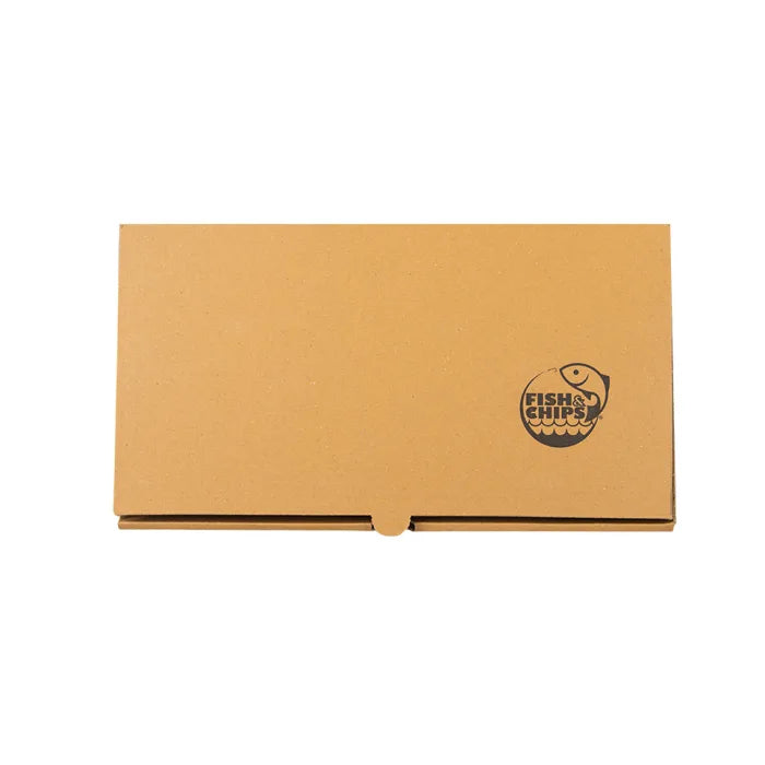 10" Kraft Cardboard Fish & Chips Boxes (290x50x160mm) Case of 100