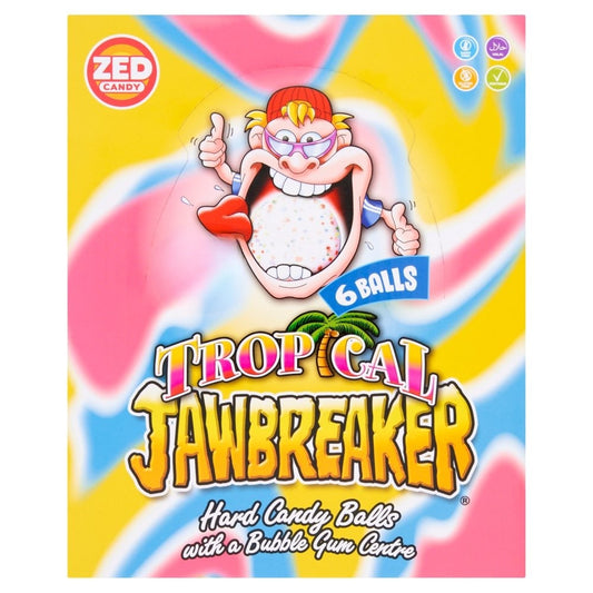 Zed Candy 6 Tropical Jawbreaker Balls 49.5g Box of 288