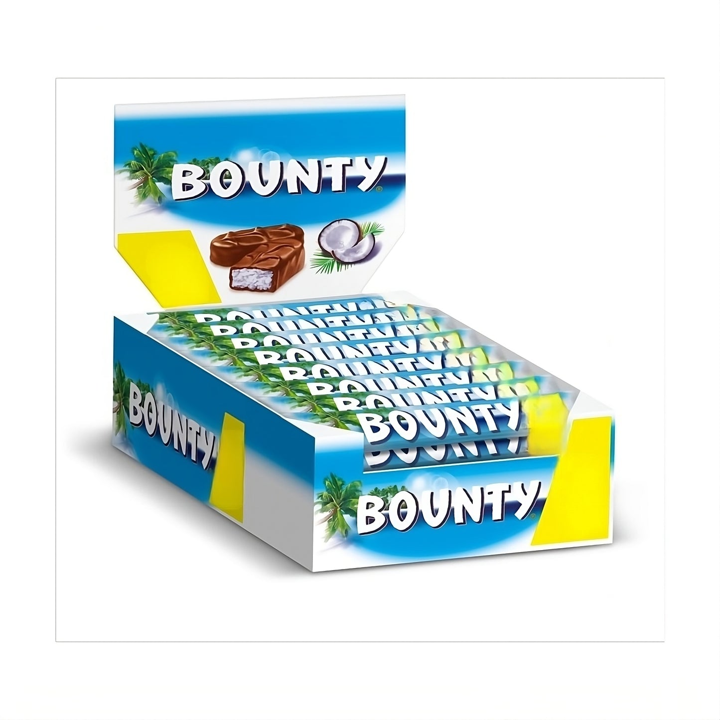 Bounty Coconut & Milk Chocolate Snack Bar  57g Box of 24