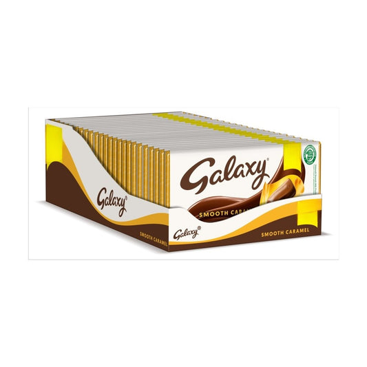 Galaxy Smooth Caramel & Milk Chocolate Block Bar 135g Box of 24