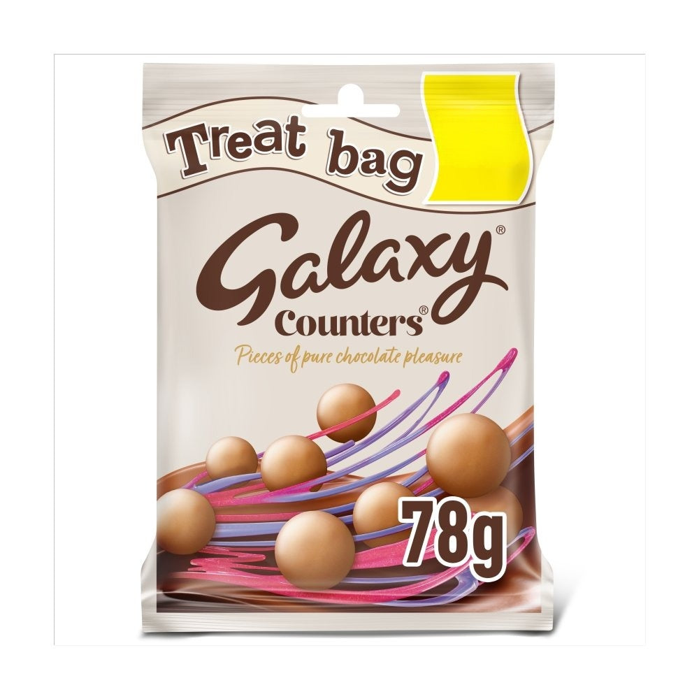 Galaxy Counters Milk Chocolate Buttons Treat Bag  78g Box of 10