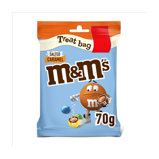 M&M's Salted Caramel Chocolate Treat Bag 70g Box of 8