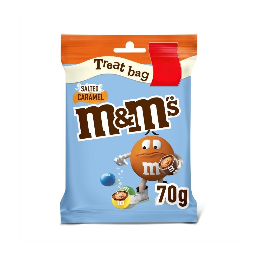 M&M's Salted Caramel Chocolate Treat Bag 70g Box of 16