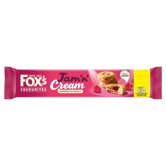 FOX's Jam'n Cream Raspberry & Vanilla Flavour 150g