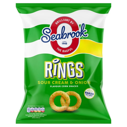 Seabrook Rings Sour Cream & Onion Flavour Corn Snacks 55g