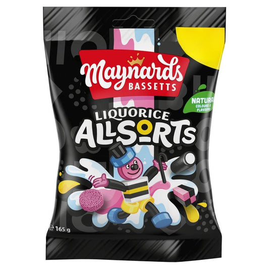 Maynards Bassetts Liquorice Allsorts Sweets Bag  165g