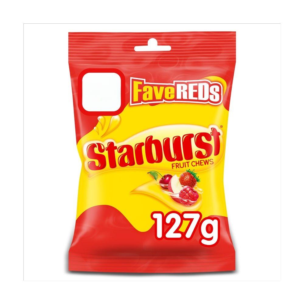 Starburst Fave Reds Vegan Chewy Sweets Fruit Flavoured Treat Bag 127g