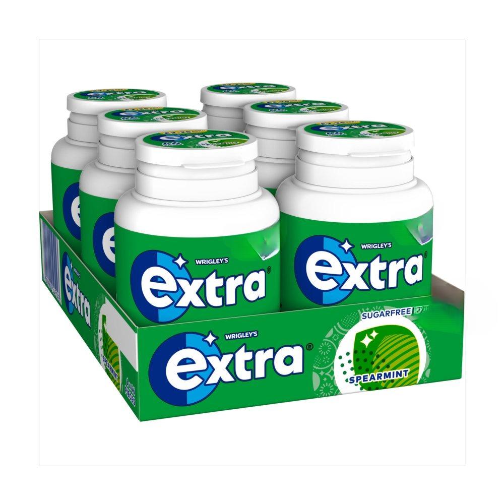 Extra Spearmint Chewing Gum Sugar Free Bottle 46 Pieces