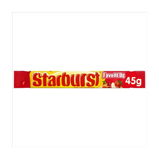 Starburst Fave Reds Vegan Chewy Sweets Fruit Flavoured Bag 45g