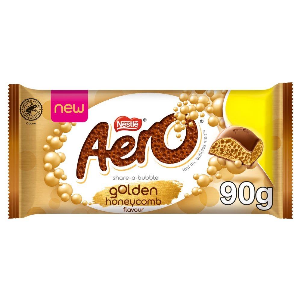 Aero Golden Honeycomb Chocolate Sharing Bar 90g