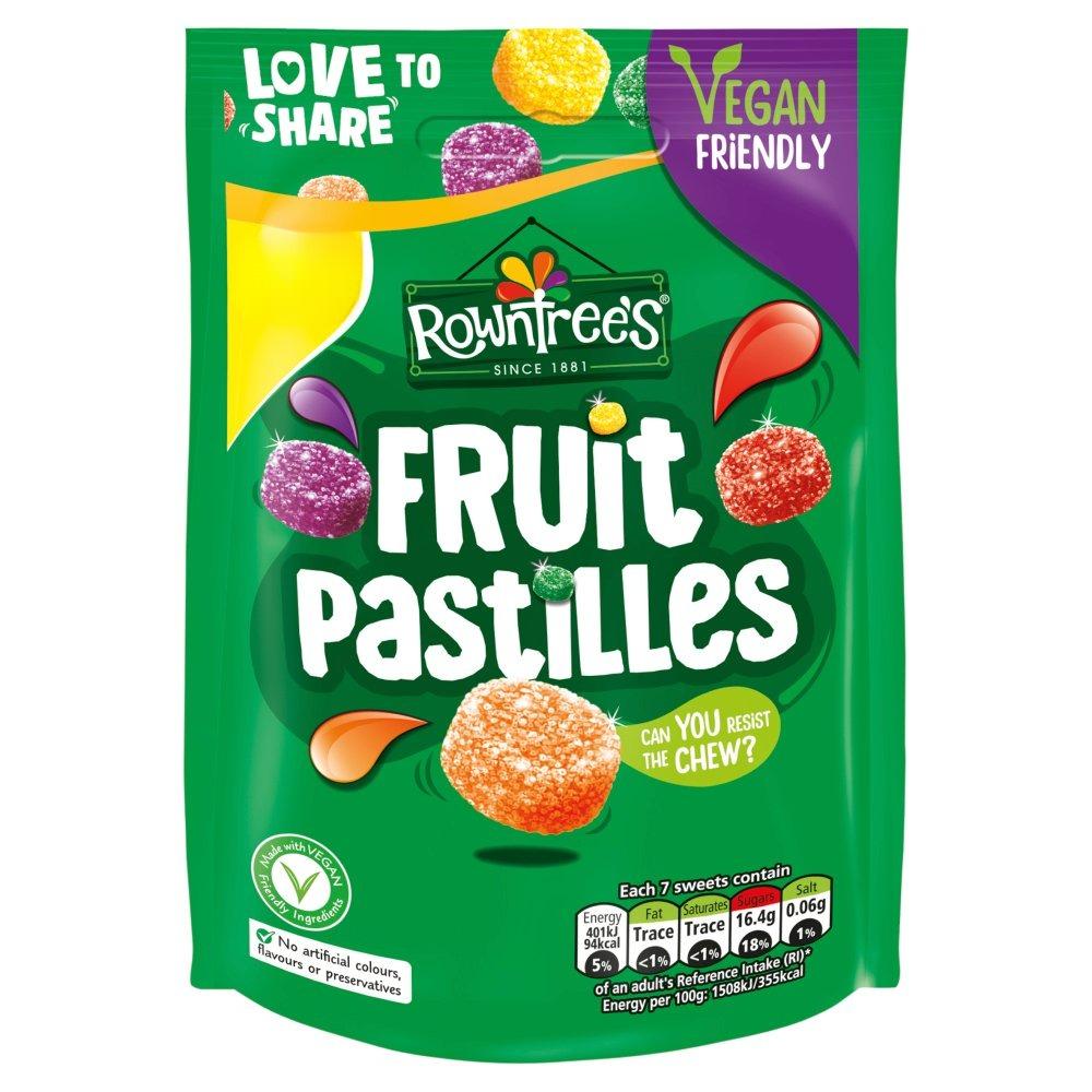 Rowntree's Fruit Pastilles Vegan Friendly Sweets Sharing Bag 114g