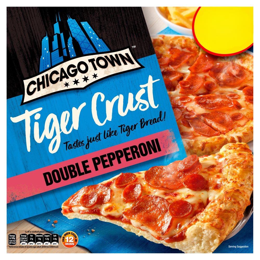 Chicago Town Tiger Crust Double Pepperoni Pizza 320g