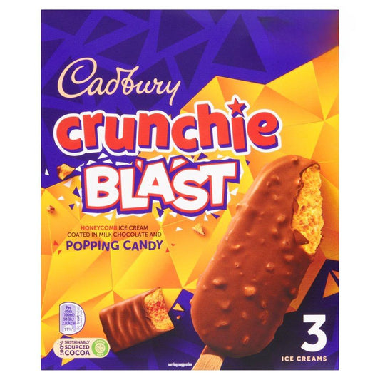 Cadbury Crunchie Blast Ice Creams 3 x 100ml (300ml)