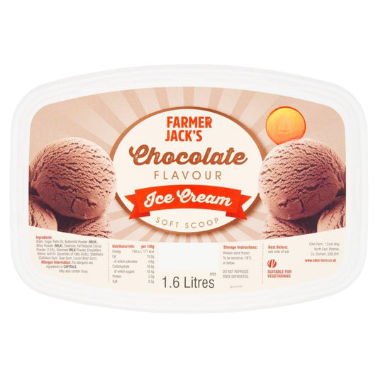 Farmer Jack's Chocolate Flavour Ice Cream 1.6 Litres