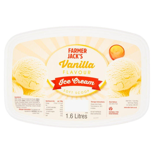 Farmer Jack's Vanilla Flavour Ice Cream 1.6 Litres