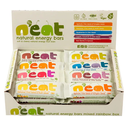 N'eat Natural Energy Bars (Mixed Rainbow Box) 45g Box of 32