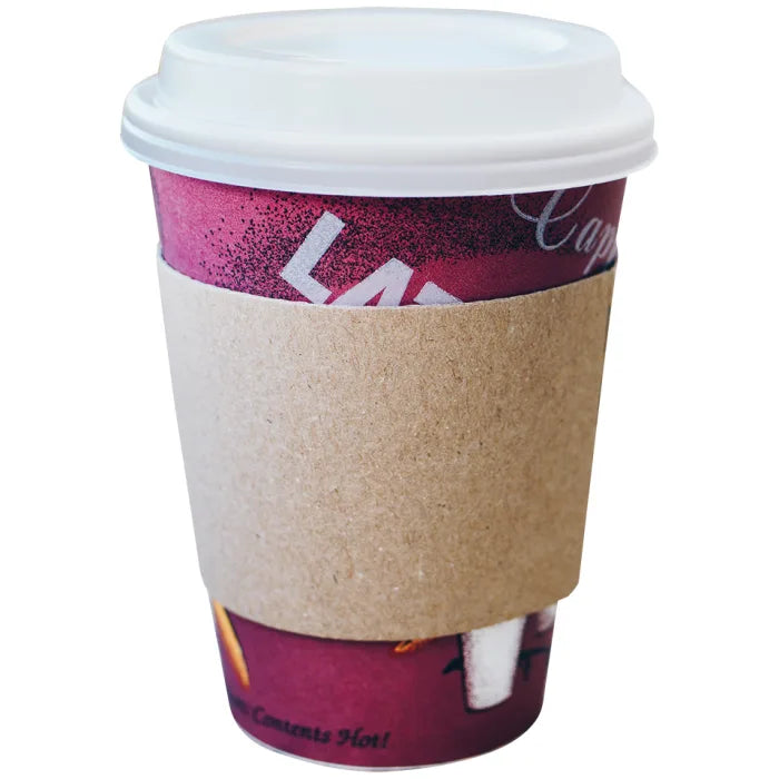 Large Brown Hot Cup Sleeve (Cup Wrap) (12oz/16oz)-Case of 1000