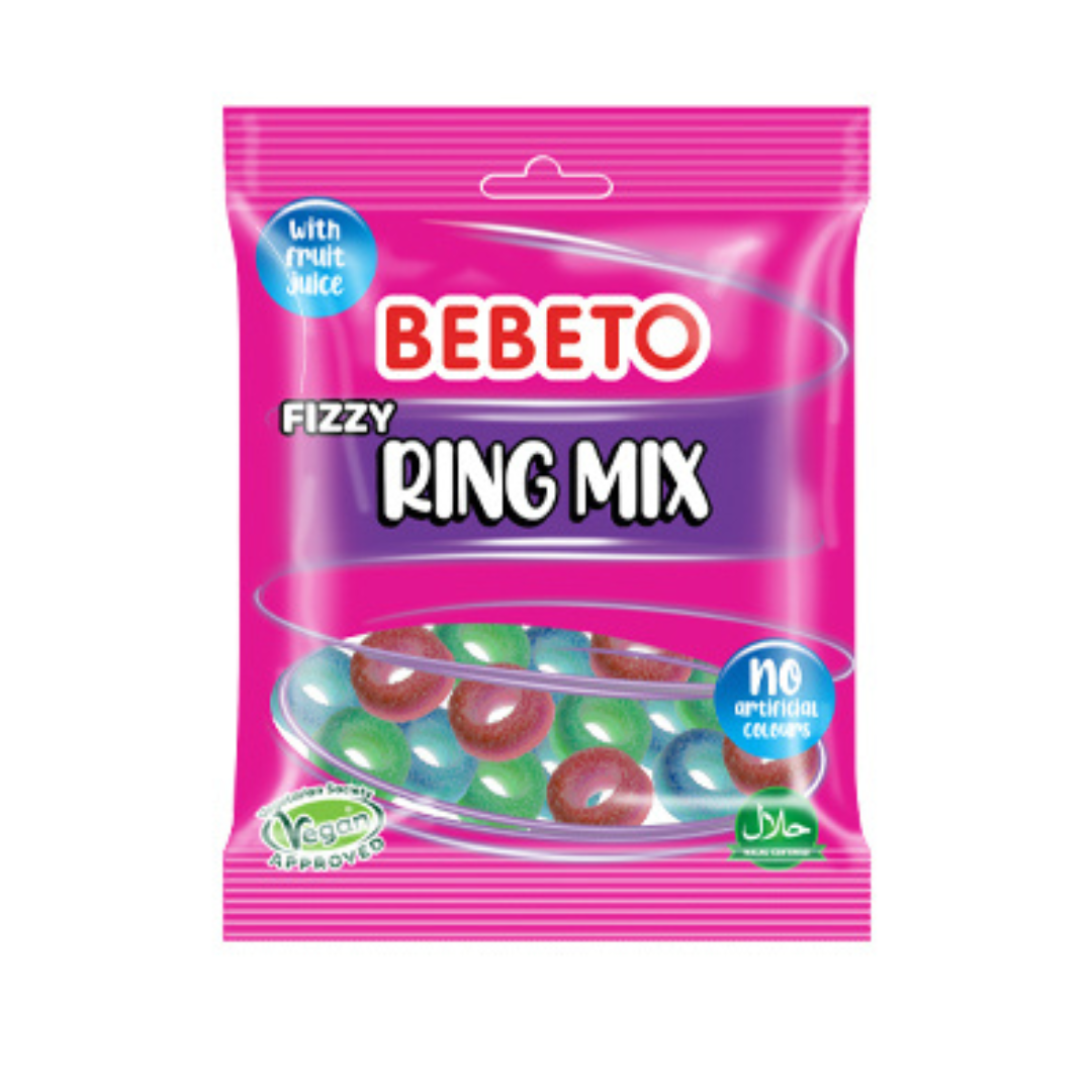 Bebeto Fizzy Ring Mix   10x150g (4)