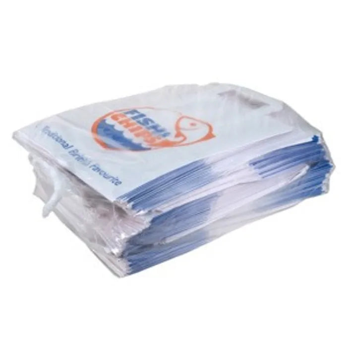 Fish & Chips Large Paper Carrier Bags (260x285x140mm) Case of 125