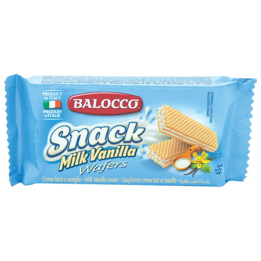 Balocco Vanilla Wafers 45g Box of 30
