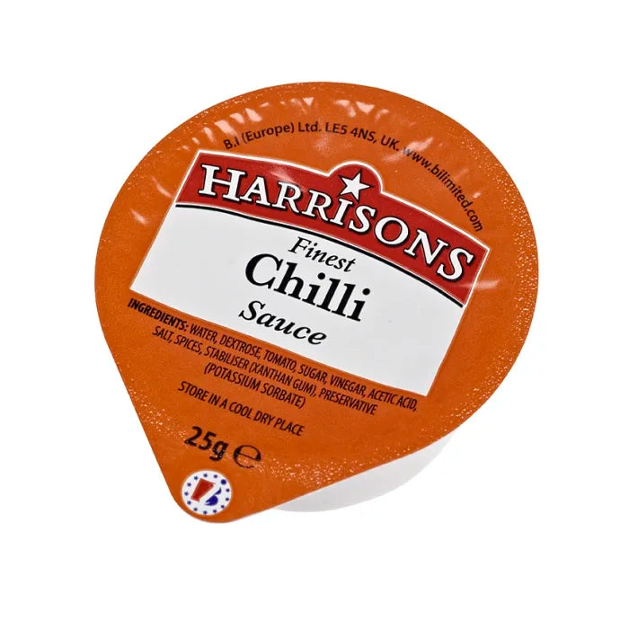 Harrisons Chilli Sauce Dips 25g Box of 100