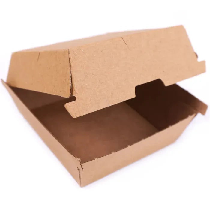 Large Kraft Clamshell Burger Box (102x102x60mm) Case of 200