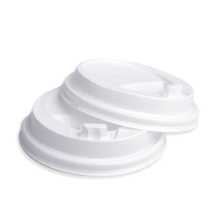 8oz White Reclosable Cup Lids-Case of 1000