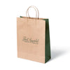 "Bon Appetit" Medium Brown Paper Carrier Bags with Twisted Handle Case of 100