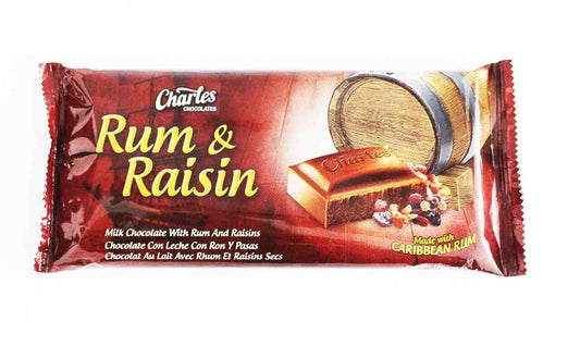 Charles Rum and Raisin Chocolate Bar 120g