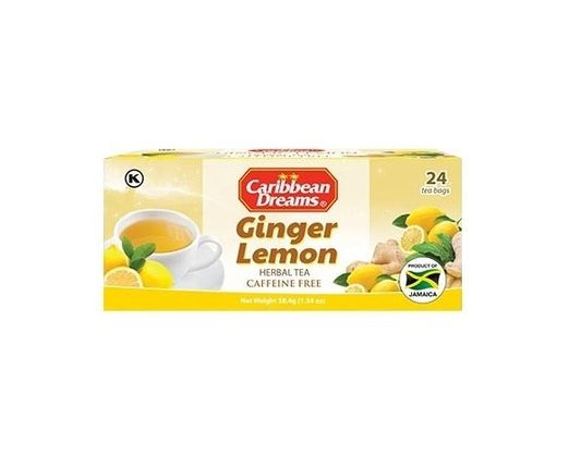 Caribbean Dreams Ginger Lemon Tea 24's Box of 6