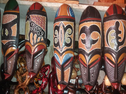 African Wooden Carving Decor Mask
