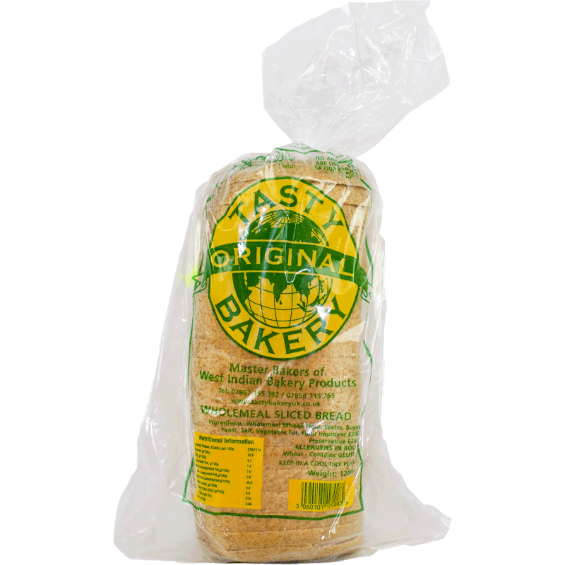 Tasty Bakery Large Brown Slice (Wholemeal) Bread 1200G