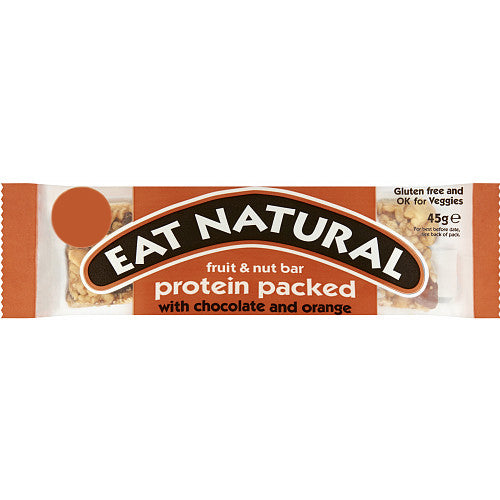 Eat Natural Fruit & Nut Bar Protein Packed with Chocolate and Orange 45g