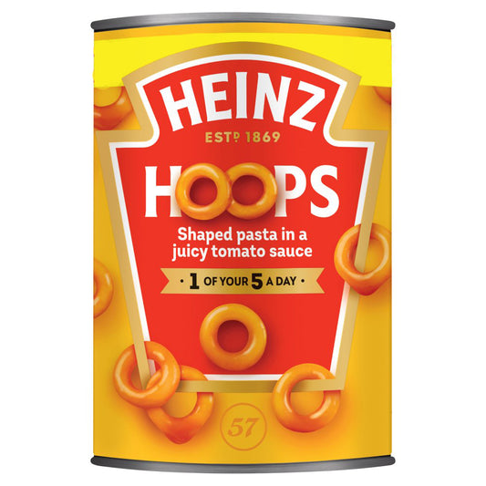 Heinz Hoops Shaped Pasta in a Juicy Tomato Sauce 400g