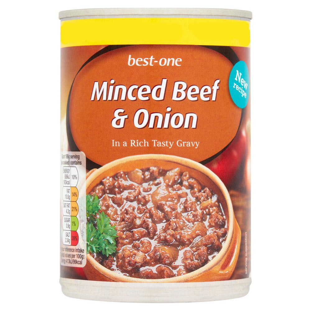 Best One Minced Beef & Onion in a Rich Tasty Gravy 390g