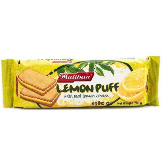 Maliban Lemon Puff Biscuits 200g Box of 15