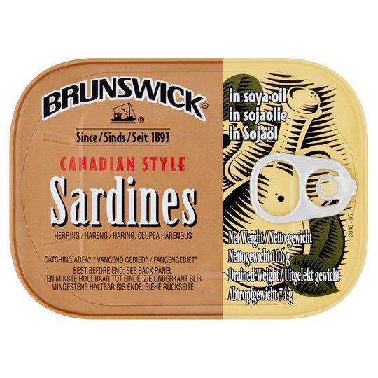 Brunswick Sardines in Soya Oil 106g Box of 12
